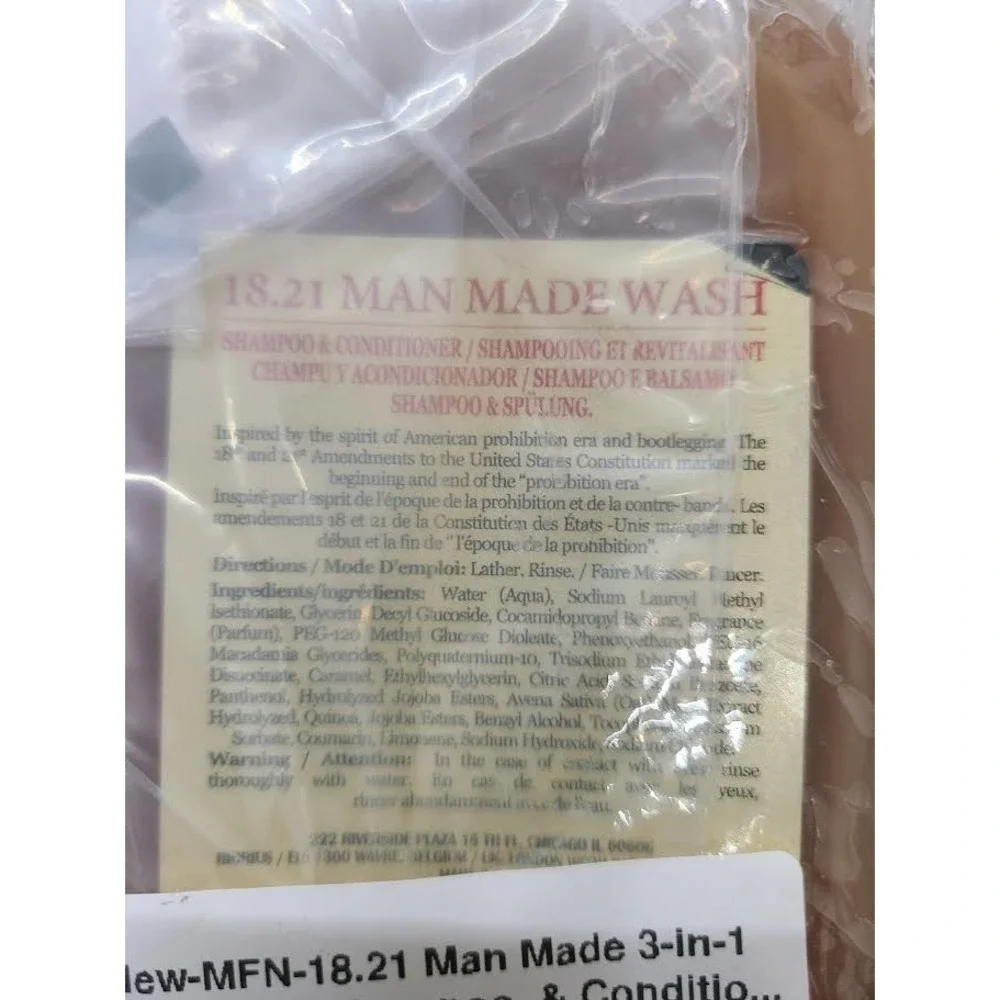 18.21 Man Made Sweet Tobacco Body Wash - 18oz. - Picture 5 of 5